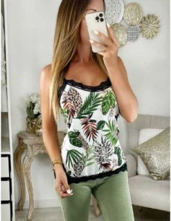 Mon Petit Top "jungle & Dentelle" -Vive Le Style Boutique mon petit top jungle dentelle 1