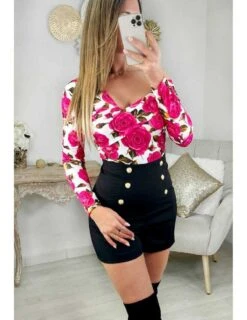 Mon Short "black & Boutons Dorés" -Vive Le Style Boutique mon short black boutons dores 3