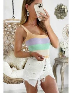 Mon Short Blanc "taille Haute Et Boutonné"