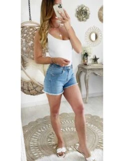 Mon Short En Jeans Taille Haute