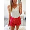 Mon Short Rouge à Pois Et Volants 2 Mon Short Rouge à Pois Et Volants -Vive Le Style Boutique mon short rouge a pois et volants