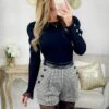 Mon Short "style Cuir & Pied De Poule" 1 Mon Short "style Cuir & Pied De Poule" -Vive Le Style Boutique mon short style cuir pied de poule