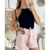 Mon Superbe Short Rose Pale Et Sa Ceinture 2 Mon Superbe Short Rose Pale Et Sa Ceinture -Vive Le Style Boutique mon superbe short rose pale et sa ceinture