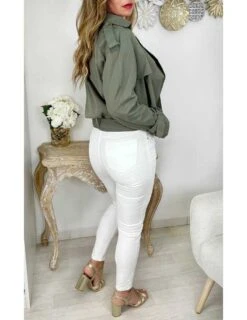 Mon Trench Court Kaki -Vive Le Style Boutique mon trench court kaki 3
